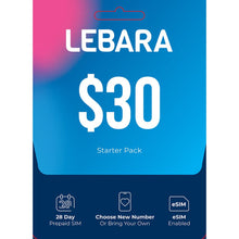 Load image into Gallery viewer, Lebara $30 SIM Plan - 28 days